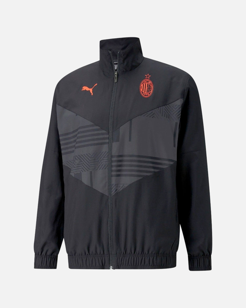 FootKorner TestingVeste de survêtement Milan AC 2022 - Noir/Rouge