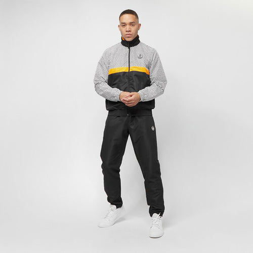 Survêtement Sergio Tacchini Reticolo - Noir/Blanc/Jaune - FootKorner Testing