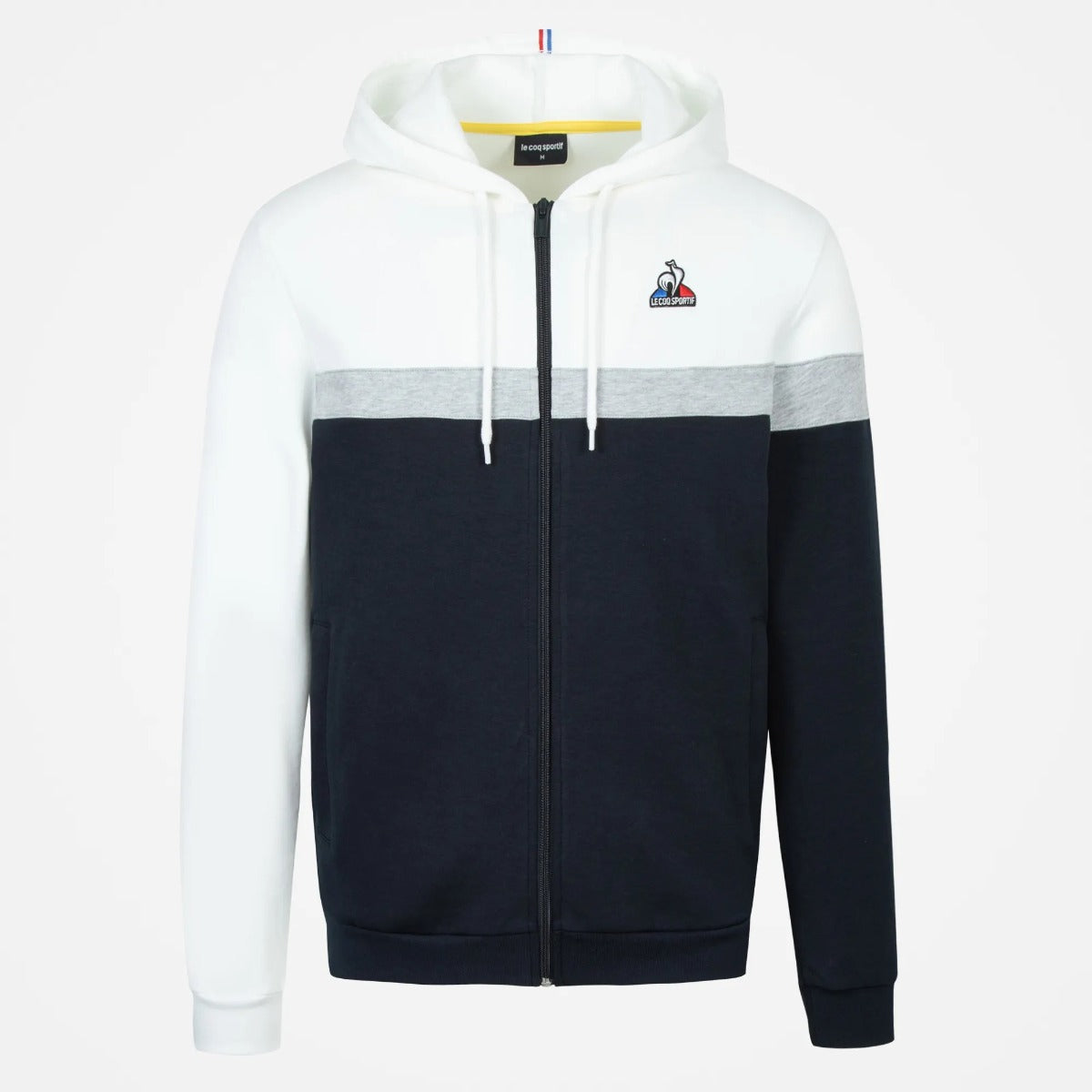 FootKorner TestingVeste à Capuche Zippé Le Coq Sportif Saison - Bleu/Gris/Blanc