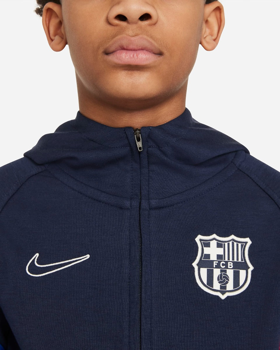 FootKorner TestingSweat Capuche FC Barcelone Junior 2021/2022 - Bleu