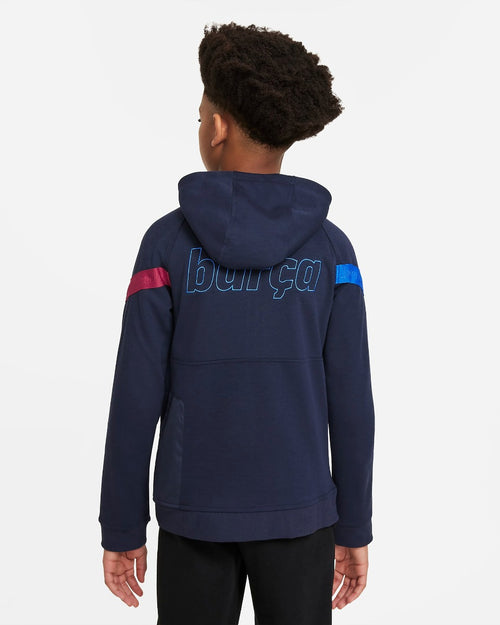 Sweat Capuche FC Barcelone Junior 2021/2022 - Bleu - FootKorner Testing