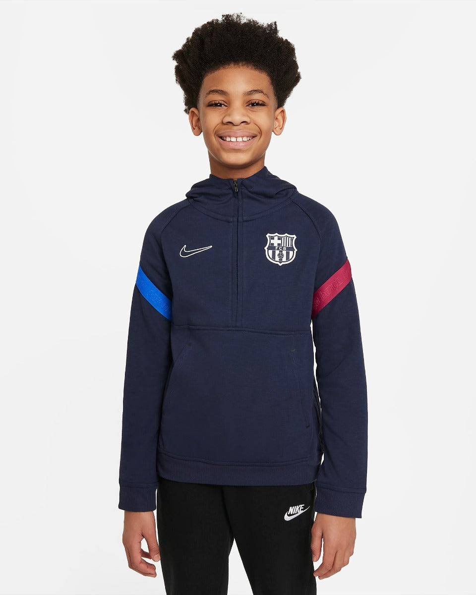 FootKorner TestingSweat Capuche FC Barcelone Junior 2021/2022 - Bleu