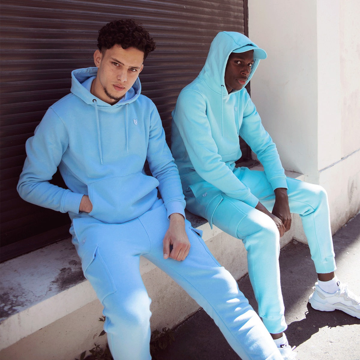 FootKorner TestingSweat à capuche FK Cargo - Bleu Pastel