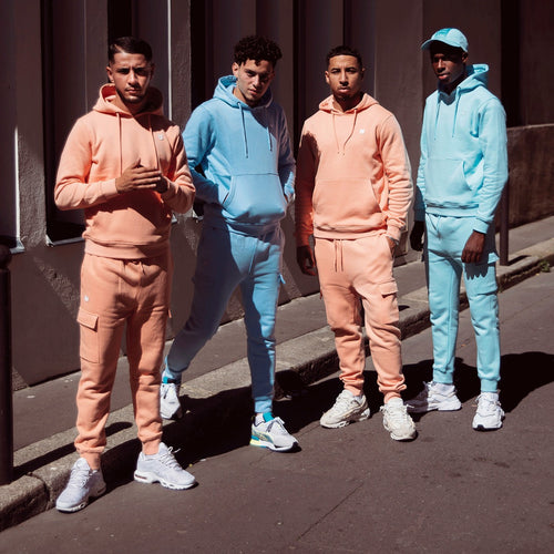 Sweat à capuche FK Cargo - Saumon Pastel - FootKorner Testing