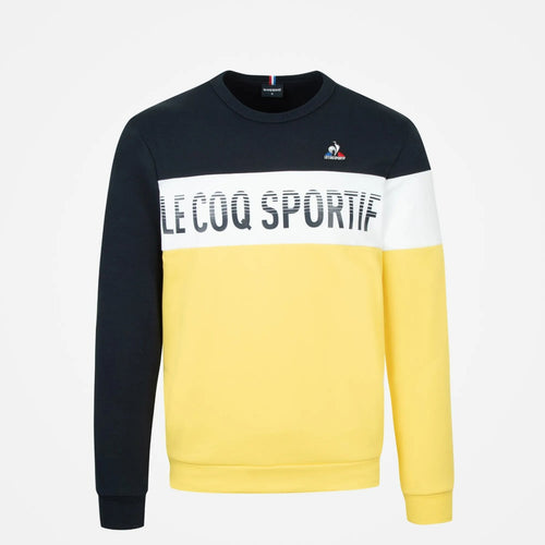Sweat Le Coq Sportif Saison 2 - Jaune/Blanc/Bleu - FootKorner Testing