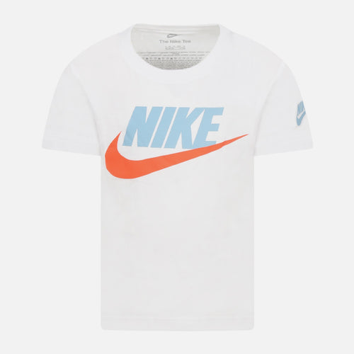 T-Shirt Nike Enfant - Blanc/Bleu/Orange - FootKorner Testing