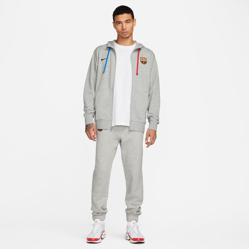 FootKorner TestingVeste à capuche FC Barcelone 2022/2023 - Gris/Bleu/Rouge