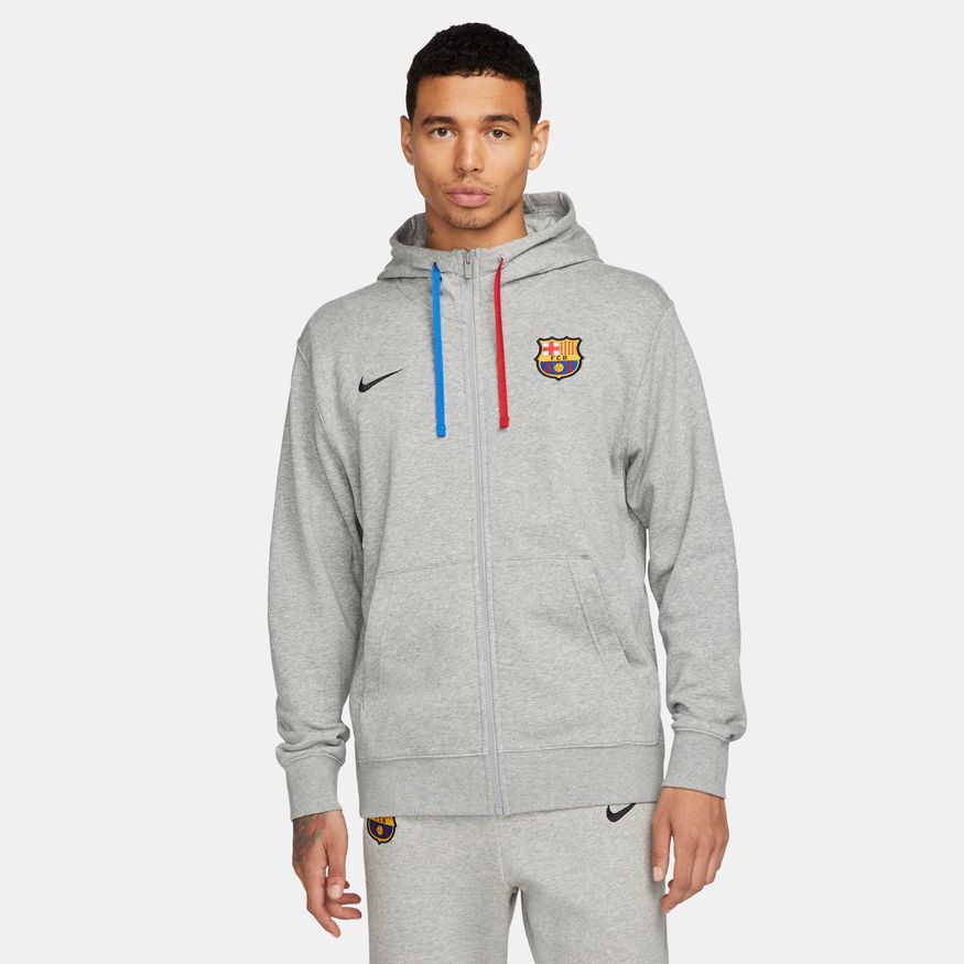 FootKorner TestingVeste à capuche FC Barcelone 2022/2023 - Gris/Bleu/Rouge