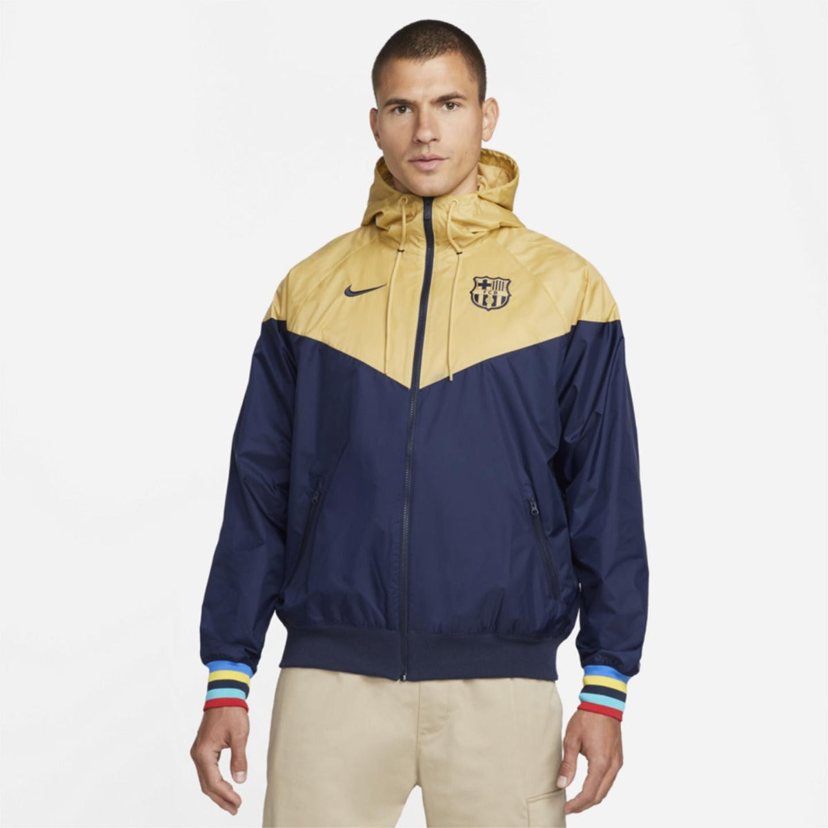 FootKorner TestingVeste Coupe-Vent FC Barcelone 2022/2023 - Bleu/Or