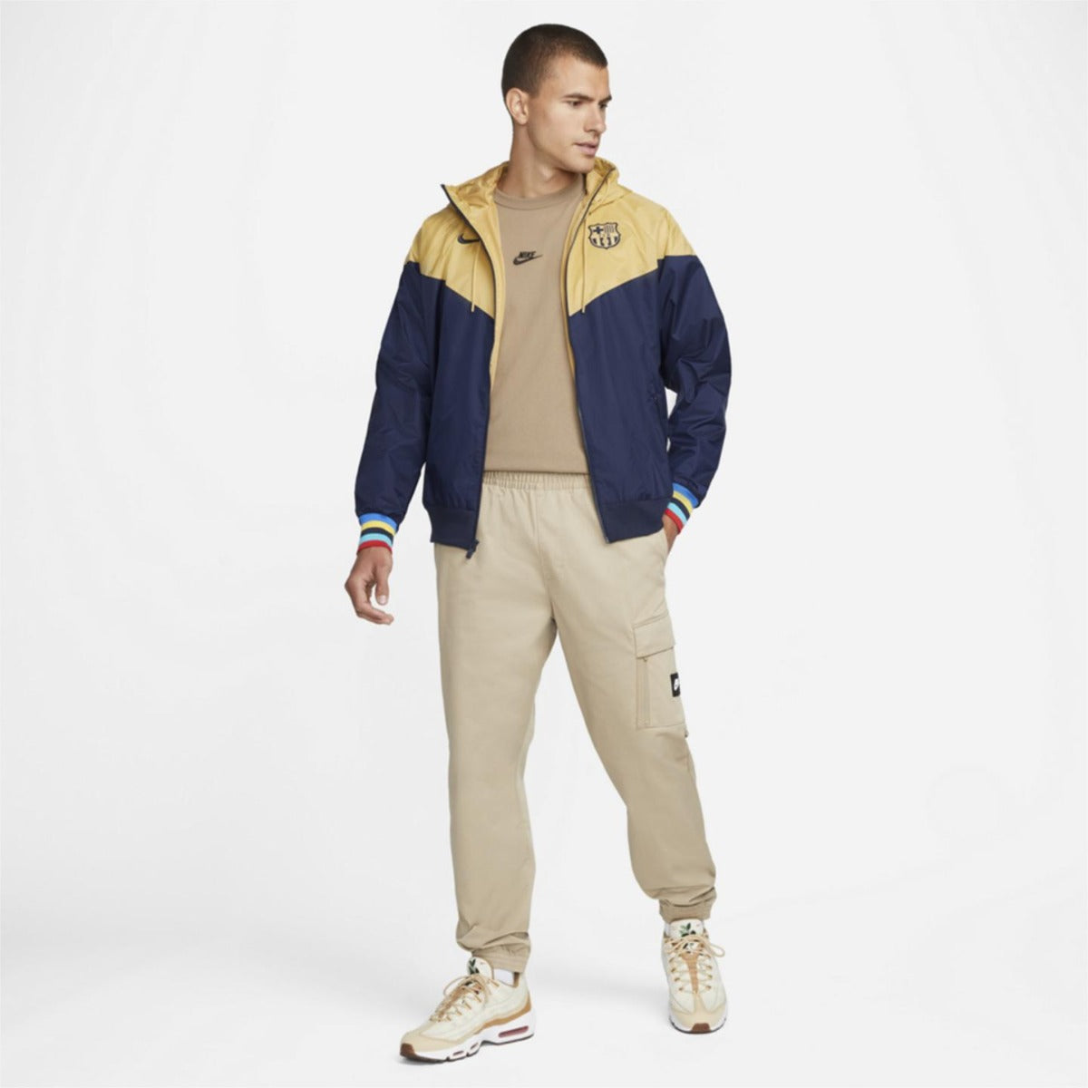 FootKorner TestingVeste Coupe-Vent FC Barcelone 2022/2023 - Bleu/Or