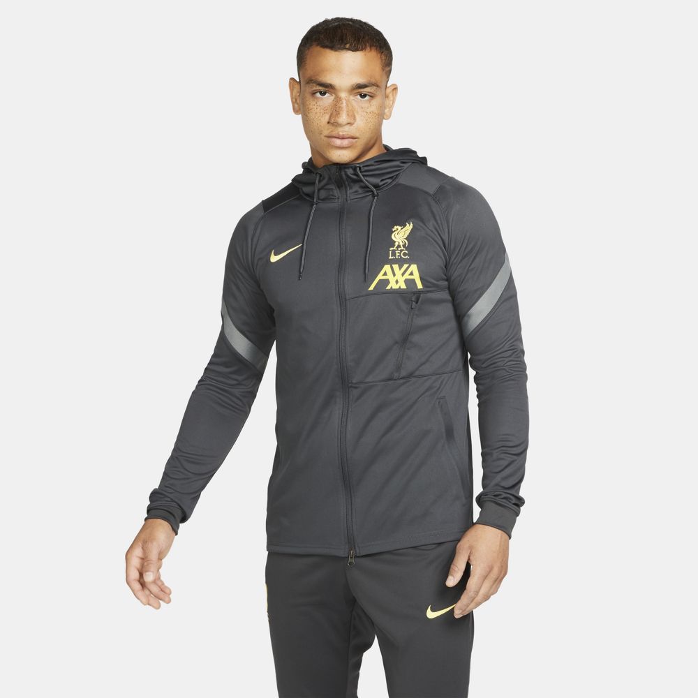 FootKorner TestingVeste capuche Liverpool Strike 2021/2022 - Gris/Jaune