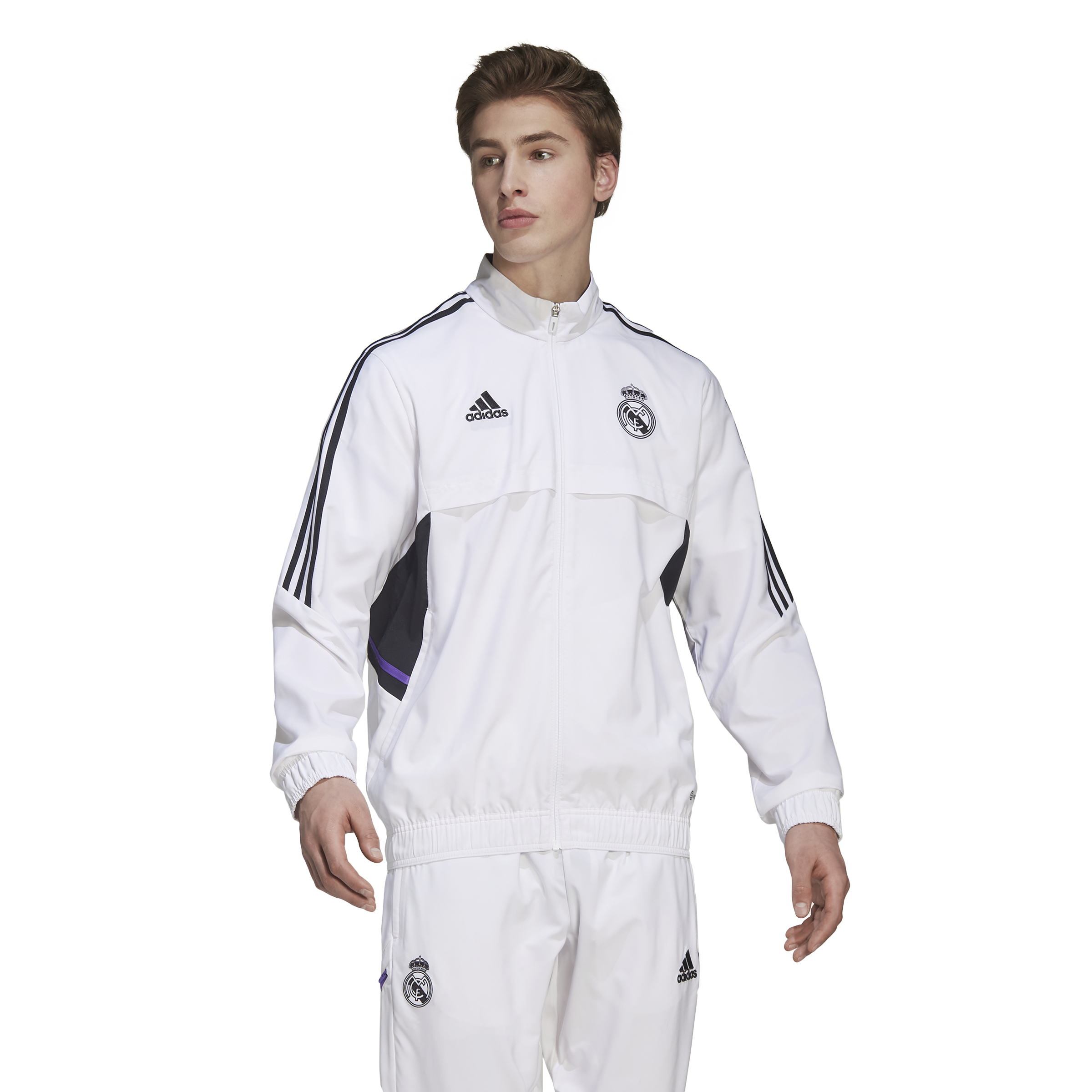 FootKorner TestingVeste de survêtement Real Madrid Condivo 2022/2023 - Blanc/Noir/Violet