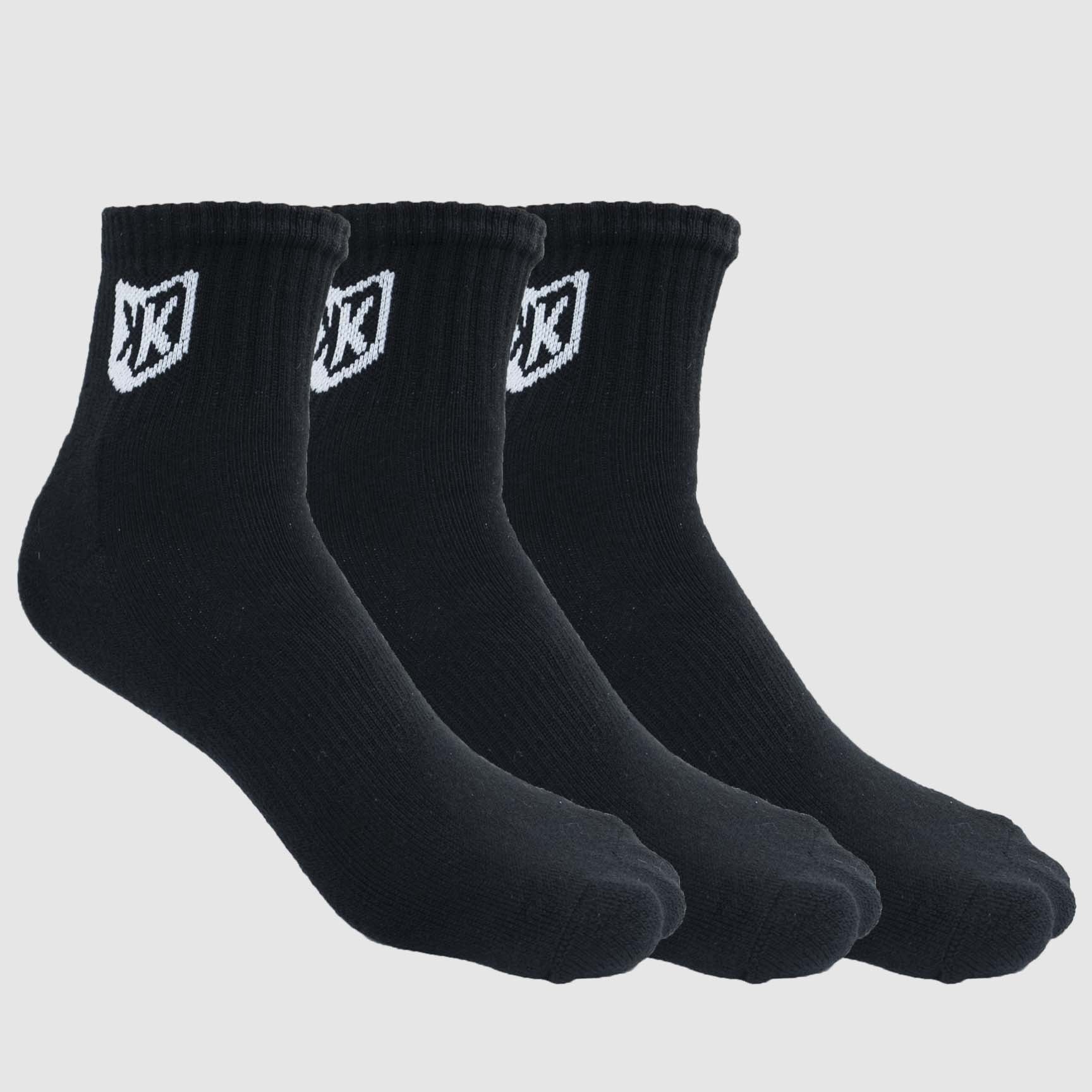 FootKorner TestingPack de 3 paires de chaussettes FK 3/4 - Noir