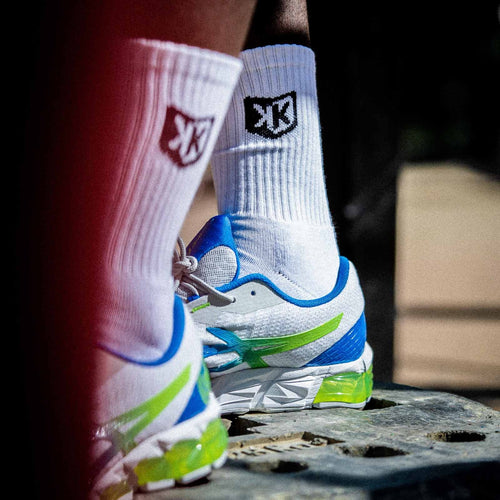 Pack de 3 paires de chaussettes FK longues  - Blanc - FootKorner Testing