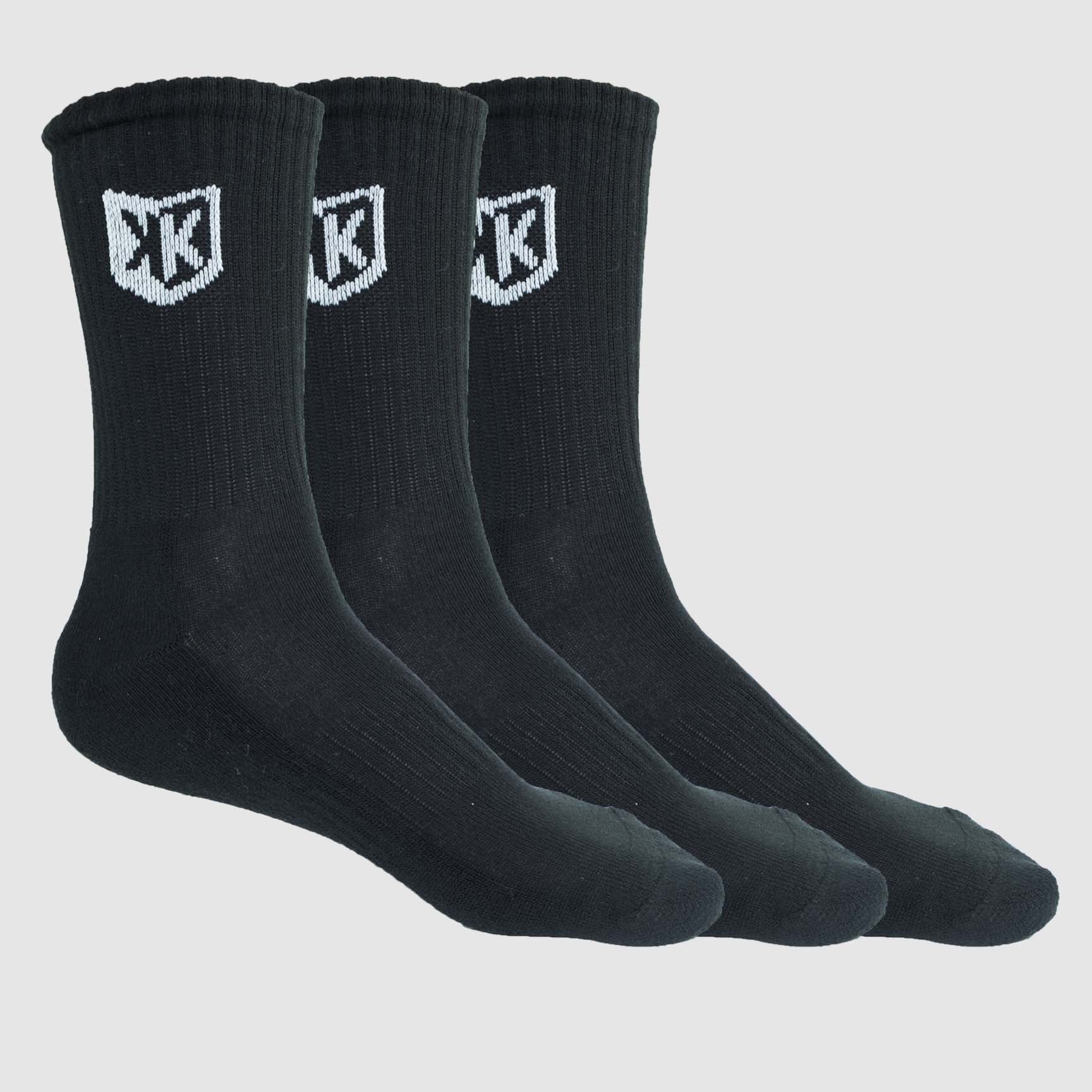 FootKorner TestingPack de 3 paires de chaussettes FK longues - Noir