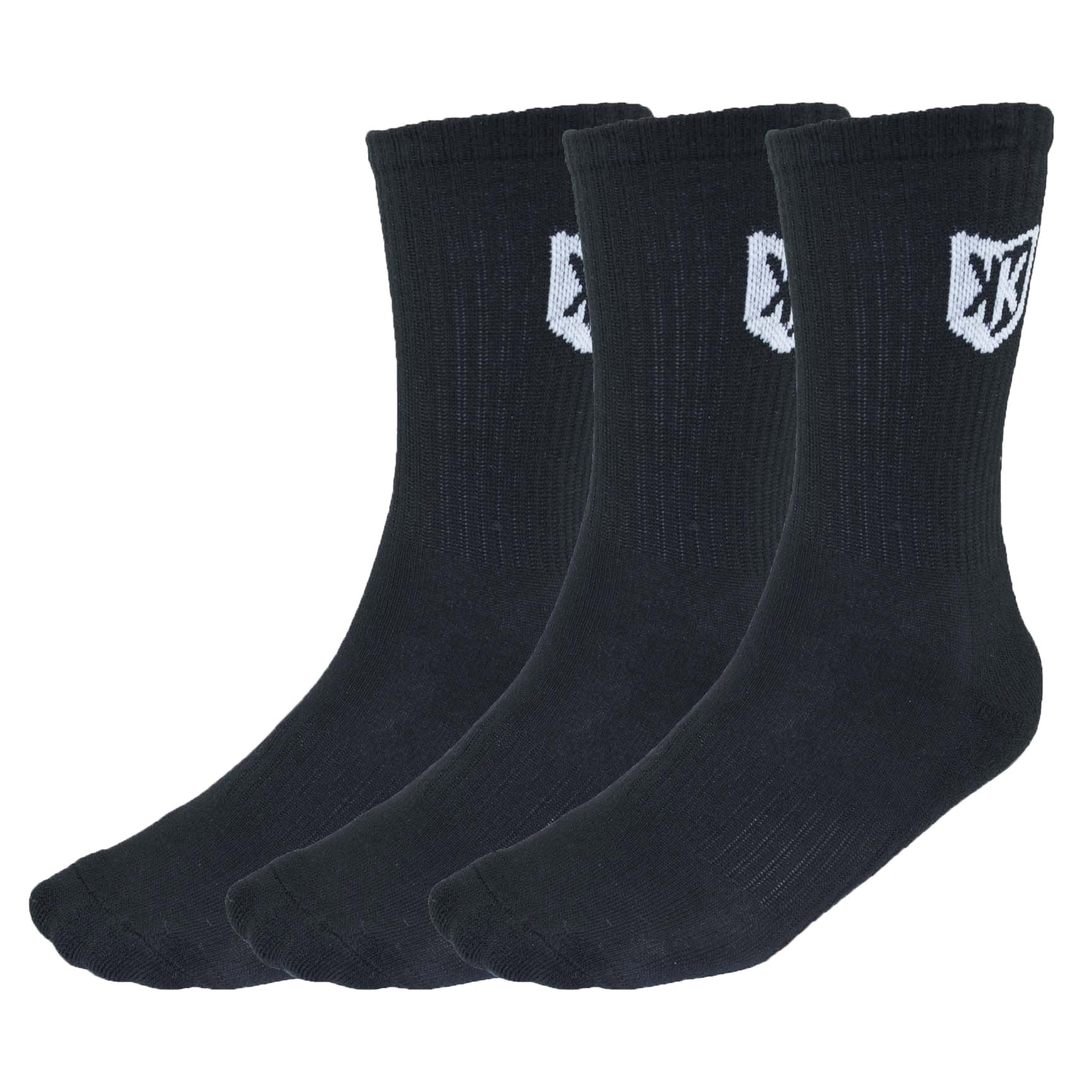 FootKorner TestingPack de 3 paires de chaussettes FK longues - Noir