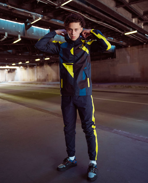 Veste Coupe-Vent FK AWK - Bleu/Jaune - FootKorner Testing